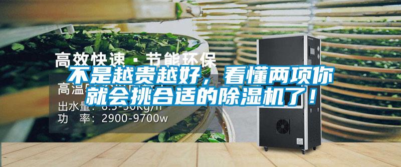 不是越貴越好，看懂兩項你就會挑合適的除濕機了！