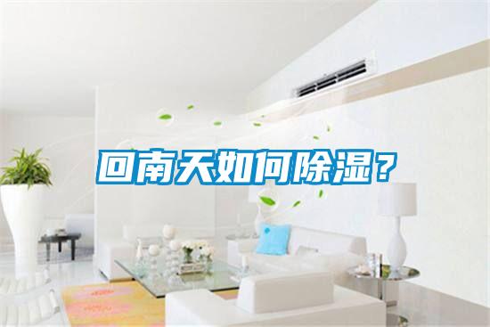 回南天如何除濕？
