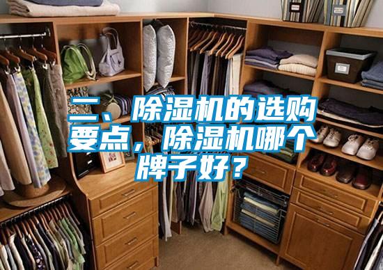 二、除濕機的選購要點，除濕機哪個牌子好？
