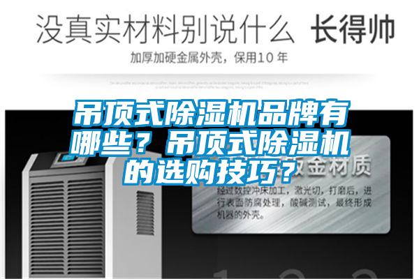 吊頂式除濕機品牌有哪些？吊頂式除濕機的選購技巧？