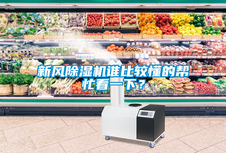 新風除濕機誰比較懂的幫忙看一下？
