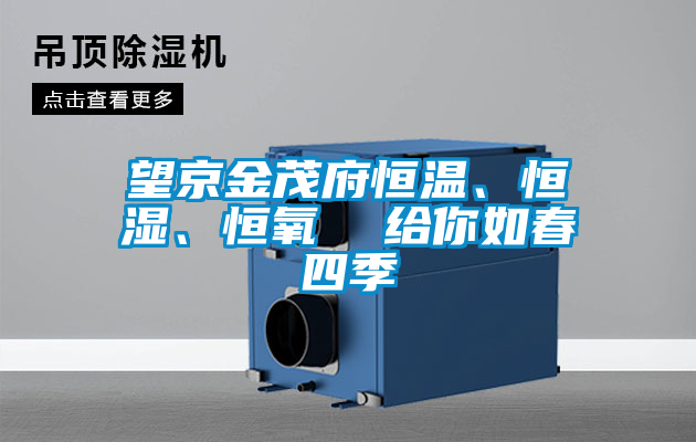 望京金茂府恒溫、恒濕、恒氧  給你如春四季