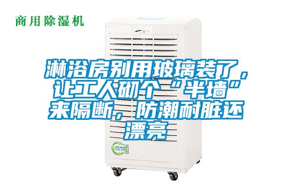 淋浴房別用玻璃裝了，讓工人砌個“半墻”來隔斷，防潮耐臟還漂亮