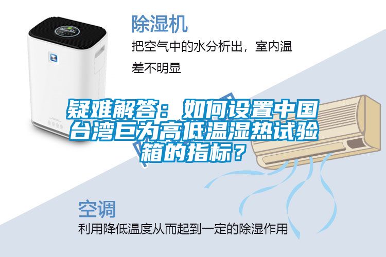 疑難解答：如何設(shè)置中國臺灣巨為高低溫濕熱試驗(yàn)箱的指標(biāo)？