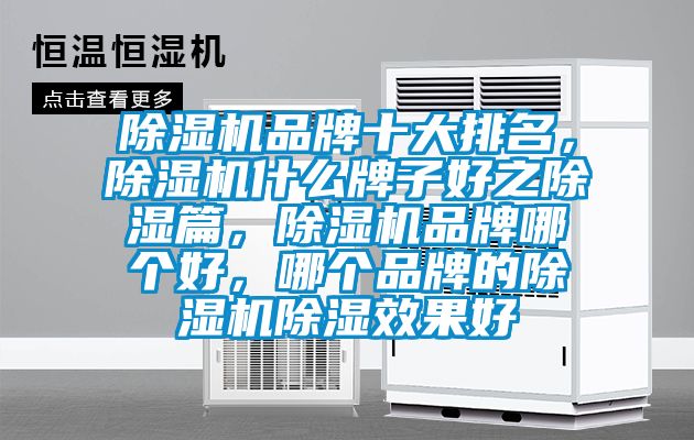 除濕機品牌十大排名，除濕機什么牌子好之除濕篇，除濕機品牌哪個好，哪個品牌的除濕機除濕效果好