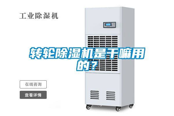 轉輪除濕機是干嘛用的？
